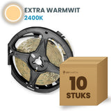 Doos met 10 rollen LED strip, extra warmwit 2400K