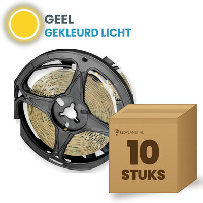 Doos met 10 rollen LED strip, geel