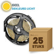 Doos met 25 rollen LED strip, geel