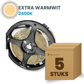 Doos met 5 rollen LED strip, extra warmwit 2400K