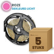 Doos met 5 rollen LED strip, roze