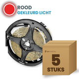 Doos met 5 rollen LED strip, rood