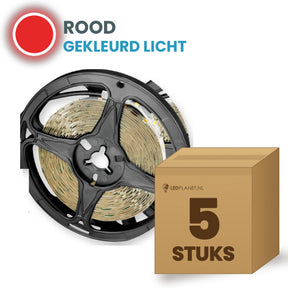 Doos met 5 rollen LED strip, rood