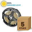 Carton de 5 rouleaux de ruban LED, jaune