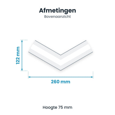 LED Lichtbalk Hoekverbinder L 120° 8W 960lm - Koelwit 4000K - Wit - Koppelbaar - 230V