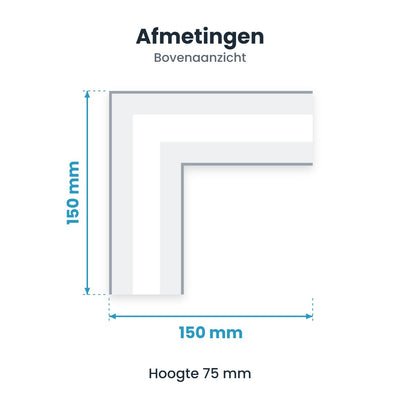 LED Lichtbalk Hoekverbinder L 90° 8W 960lm - Koelwit 4000K - Wit - Koppelbaar - 230V