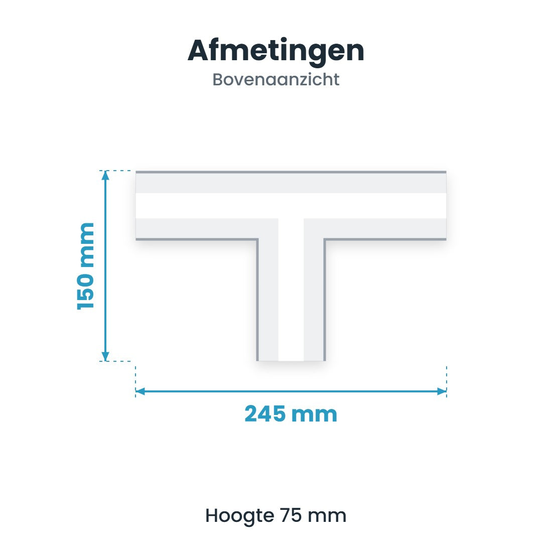 LED Lichtbalk T-verbinder 90° 10W 1.200lm - Koelwit 4000K - Wit - Koppelbaar - 230V