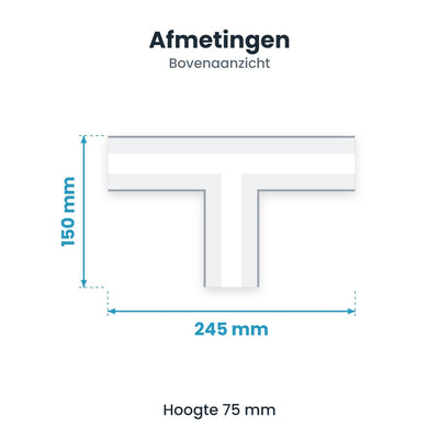 LED Lichtbalk T-verbinder 90° 10W 1.200lm - Koelwit 4000K - Wit - Koppelbaar - 230V