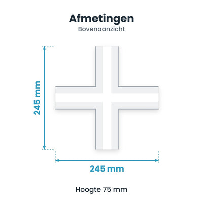 LED Lichtbalk Kruisverbinder X 90° 10W 1.200lm - Koelwit 4000K - Wit - Koppelbaar - 230V