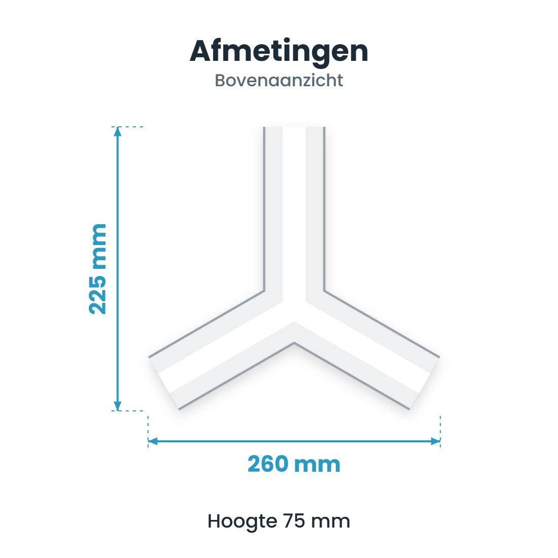 LED Lichtbalk Y-verbinder 120° 10W 1.200lm - Koelwit 4000K - Wit - Koppelbaar - 230V