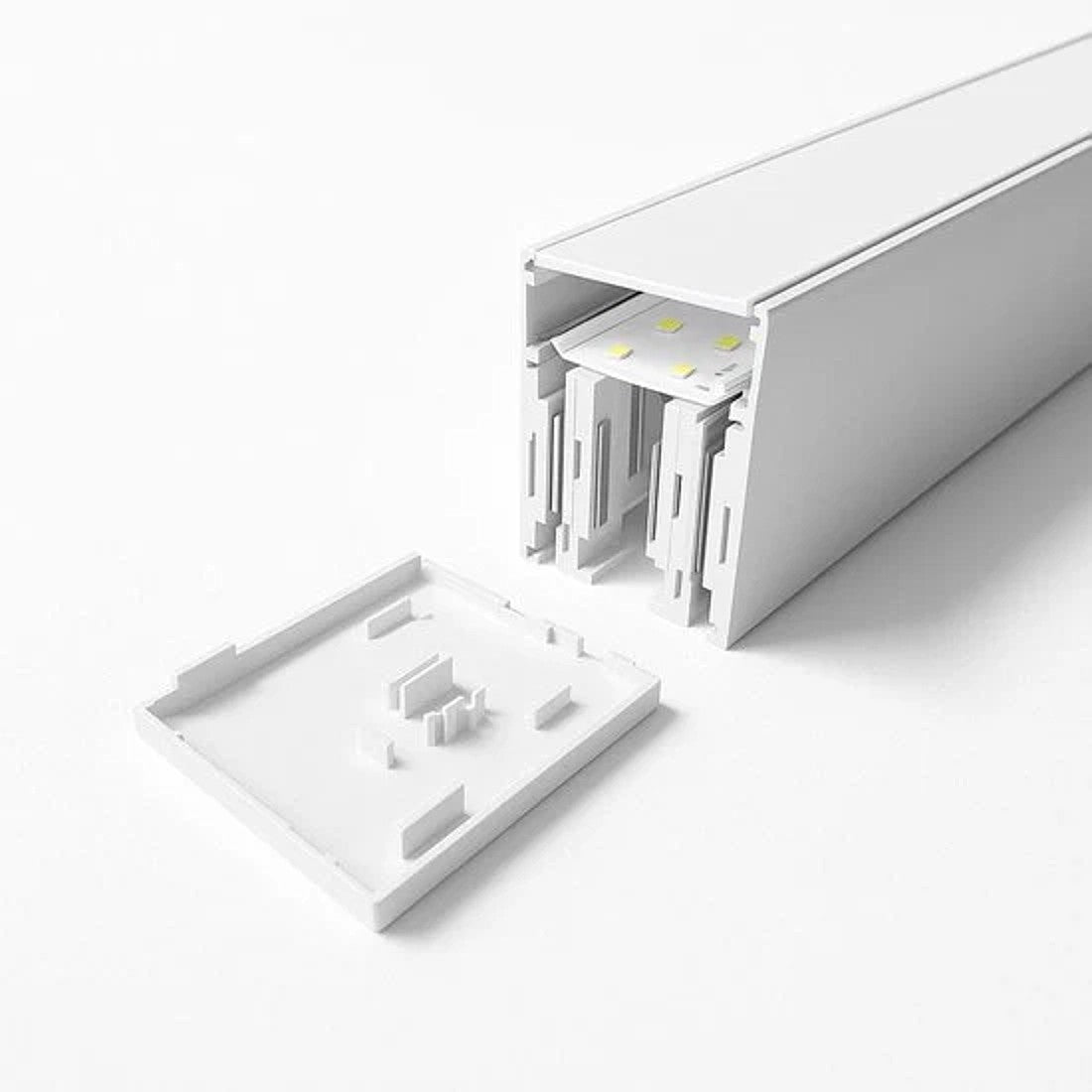 Profiel en eindkap LED lichtbalk wit