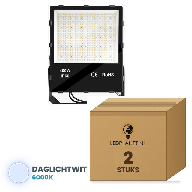 Doos met 2 stuks, lichtkleur daglichtwit 6000K