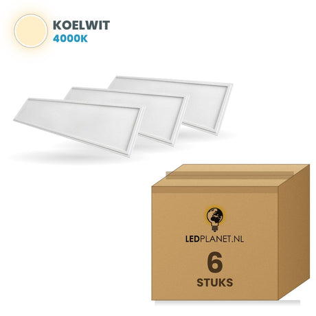 Doos met 6 stuks, lichtkleur koelwit 4000K