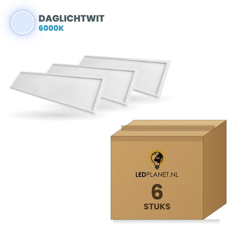 Doos met 6 stuks, lichtkleur daglichtwit 6000K