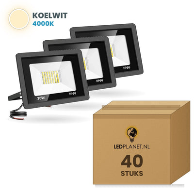 Doos met 40 stuks, lichtkleur koelwit 4000K