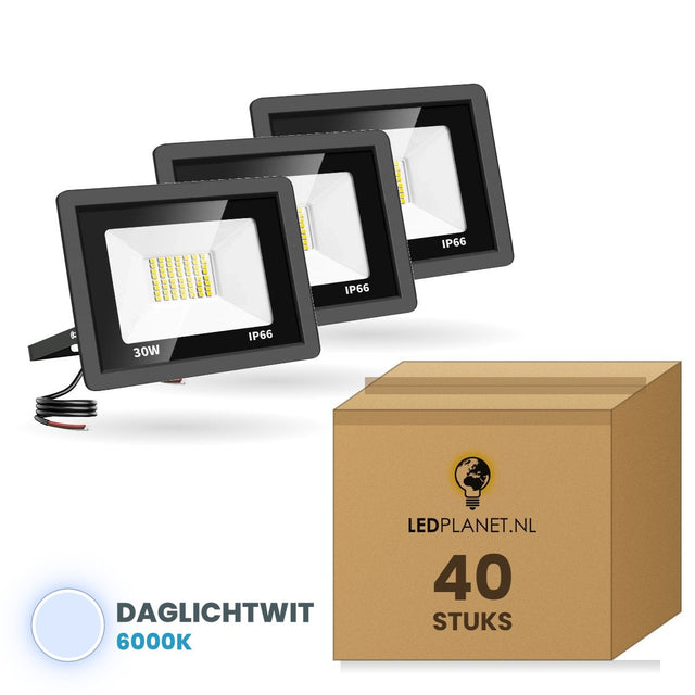 Doos met 40 stuks, lichtkleur daglichtwit 6000K
