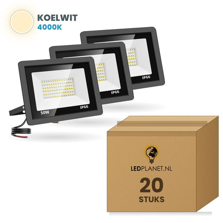 Doos met 20 stuks, lichtkleur koelwit 4000K