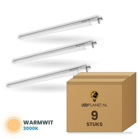 Doos met 9 stuks, lichtkleur warmwit 3000K