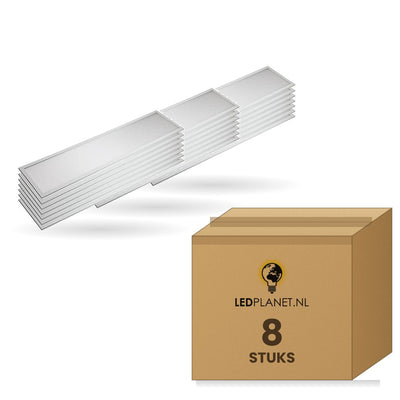 Dalle LED 300x1200, Capteur, Gradable, CRI80, 8 pièces, 230V