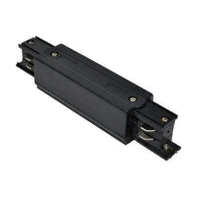 Rechte I-verbinder zwart voor 3-fase rail
