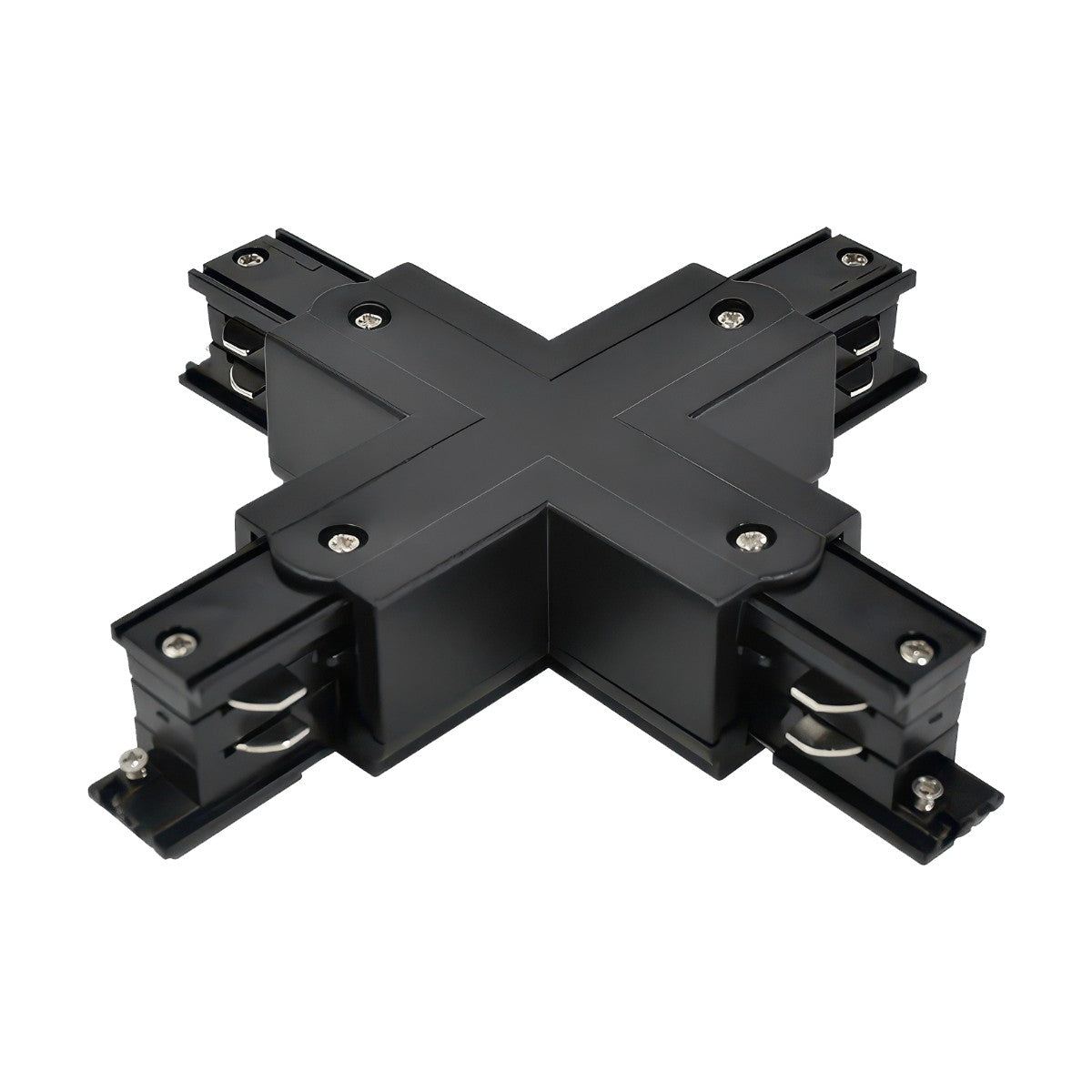 X-kruisverbinder zwart voor 3-fase rail