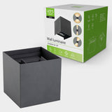 Lumo Cube anthracite - Applique murale sans source lumineuse - 1x G9 non inclus - IP65
