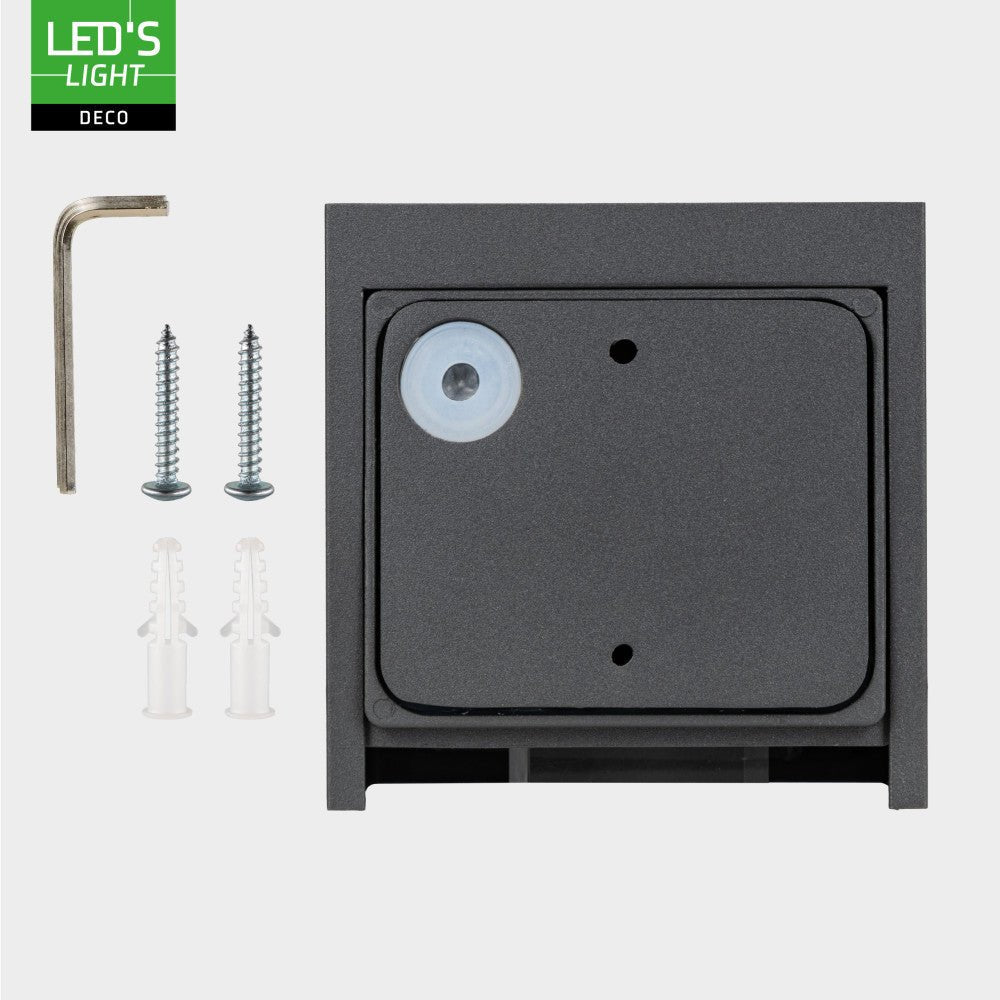 Lumo Cube anthracite - Applique murale sans source lumineuse - 1x G9 non inclus - IP65