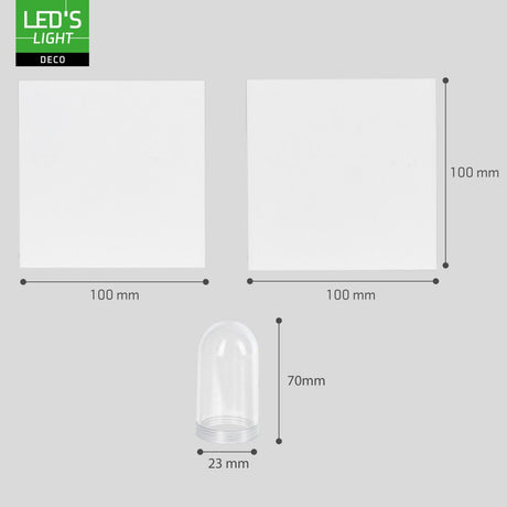 Lumo Cube Wit - Wandarmatuur zonder lichtbron - Excl 1xG9 - IP65