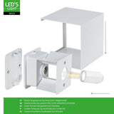 Lumo Cube Wit - Wandarmatuur zonder lichtbron - Excl 1xG9 - IP65
