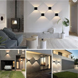 Applique LED Lumo Cube avec douille G9 - étanche IP65 - noire - source lumineuse non incluse