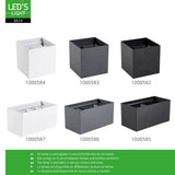 Applique LED Lumo Cube avec douille G9 - étanche IP65 - noire - source lumineuse non incluse