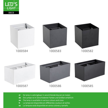 LED wandlamp Lumo Cube G9 fitting - IP65 waterdicht - zwart - excl. lichtbron