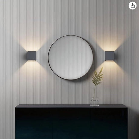 LED wandlamp Lumo Cube G9 fitting - IP65 waterdicht - zwart - excl. lichtbron