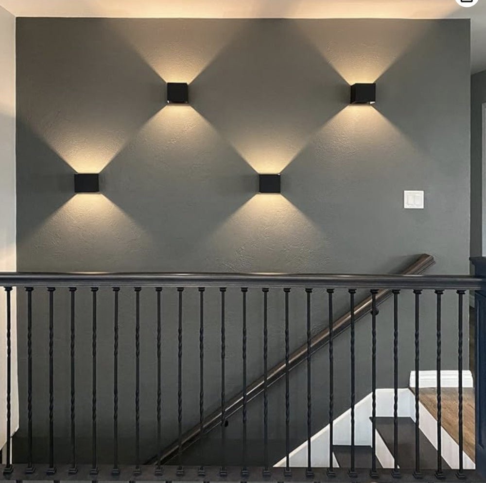 Applique LED Lumo Cube avec douille G9 - étanche IP65 - noire - source lumineuse non incluse