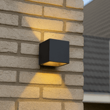 Applique LED Lumo Cube avec douille G9 - étanche IP65 - noire - source lumineuse non incluse