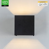 Applique LED Lumo Cube avec douille G9 - étanche IP65 - noire - source lumineuse non incluse