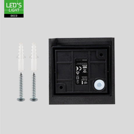 Applique extérieure Lumo Qube avec source lumineuse - applique murale - 380lm 1800K - Noir - IP54