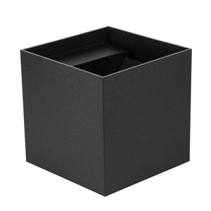 Applique extérieure Lumo Qube avec source lumineuse - applique murale - 380lm 1800K - Noir - IP54