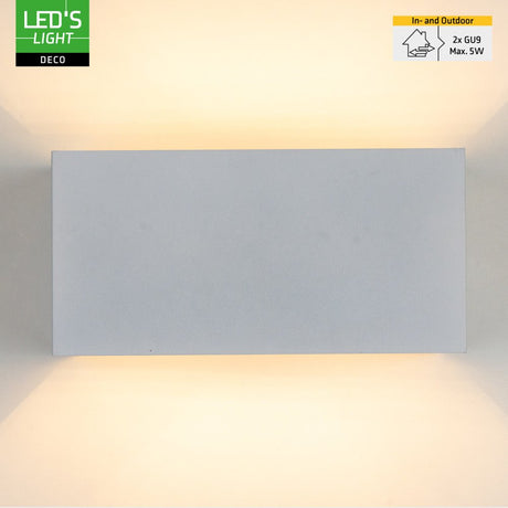 Lumo Recta blanc - Applique murale sans source lumineuse - 2x G9 non inclus - IP65