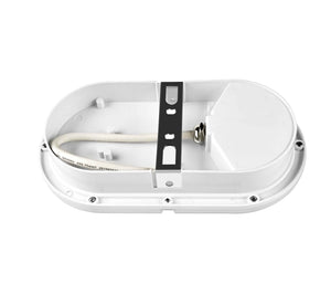 LED Bulkhead Buitenlamp Ovaal - Koelwit 4000K - 15W - 1800 Lumen - IP66 - 230V