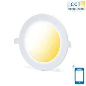 Downlight, inbouwspot Ø 17cm WiFi CCT 3000K-6500K, warmwit, daglichtwit, LED 12W=85W halogeen