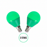 Lamp LED groen E27 2 stuks voor sfeervolle verlichting binnen en buiten