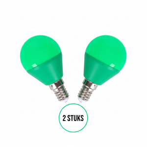 G45 kogellamp groen 2 stuks - E14 LED lamp 4W=30W gloeilamp - 230V
