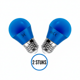 LED kogellampen 2 stuks 7W 600lm blauw 3000K IP20