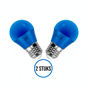 G45 kogellamp blauw 2 stuks - E27 LED lamp 4W=30W gloeilamp - 230V