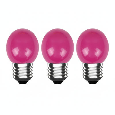 Lot de 3 ampoules LED E27 700 lm 2700 K IP20 roses