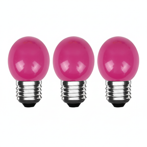 LED Kogellamp E27 Roze, 300 lumen, 3W, IP20, G45, 230V, 3 stuks