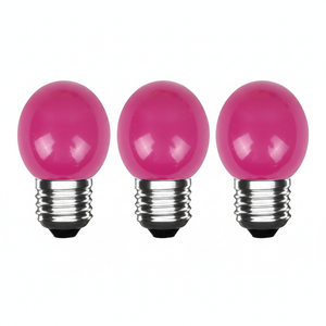 LED Kogellamp E27 Roze - 300 lumen - 3W - IP20 - G45 - 230V - 3 stuks