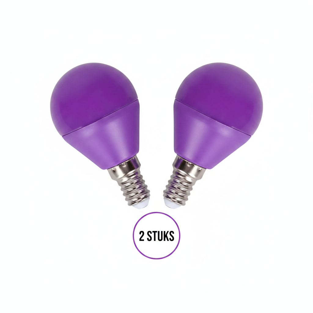 LED kogellampen 2 stuks paarse kleur 400lm 220V Aigostar