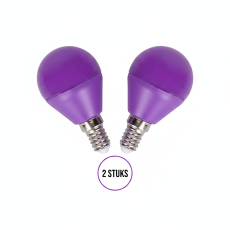LED kogellampen 2 stuks paarse kleur 400lm 220V Aigostar